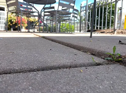 Restaurant patio concrete lifting and leveling