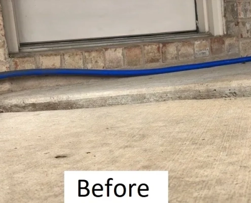 Concrete Jacking Patio in Plano Tx Before Concrete Jacking Patio in Plano Tx Before