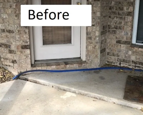 Concrete Patio Lift in Plano Tx Before Concrete Patio Lift in Plano Tx Before