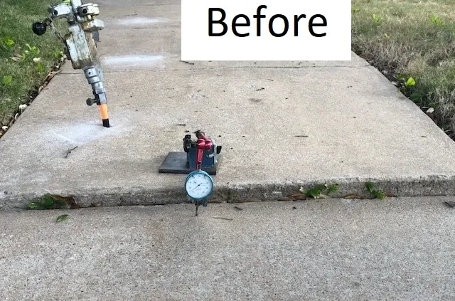 Sinking Concrete Leveling in Irving Tx Before