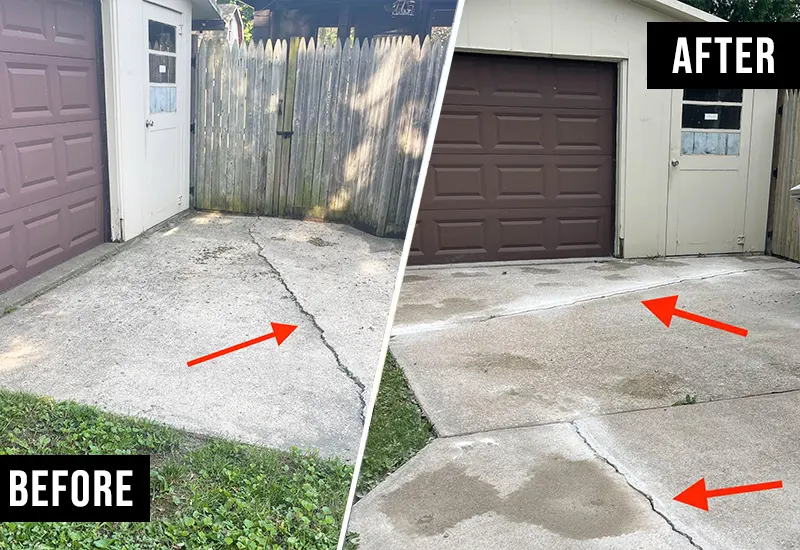 Sunken Driveway Lifted to Improve Drainage in Whitewright, TX